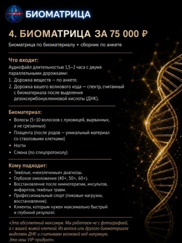 Индивидуальная программа 4 Матрица-здоровья